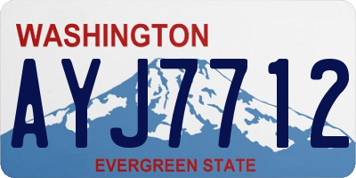 WA license plate AYJ7712
