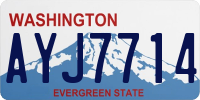 WA license plate AYJ7714