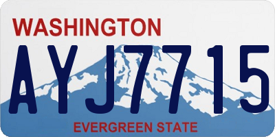 WA license plate AYJ7715