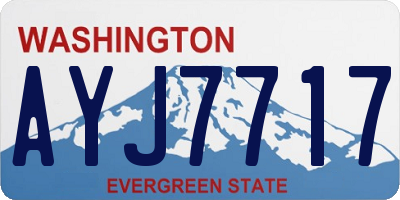WA license plate AYJ7717
