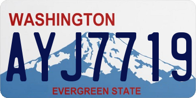 WA license plate AYJ7719