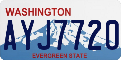 WA license plate AYJ7720