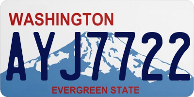 WA license plate AYJ7722