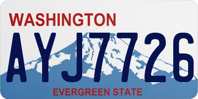 WA license plate AYJ7726
