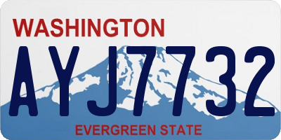 WA license plate AYJ7732