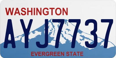 WA license plate AYJ7737