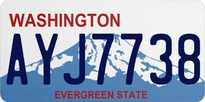 WA license plate AYJ7738