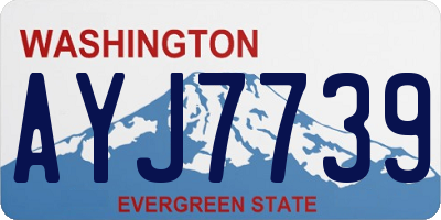 WA license plate AYJ7739