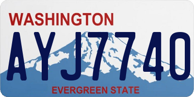 WA license plate AYJ7740