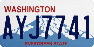 WA license plate AYJ7741