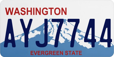 WA license plate AYJ7744