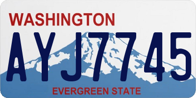 WA license plate AYJ7745