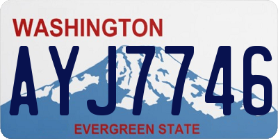 WA license plate AYJ7746