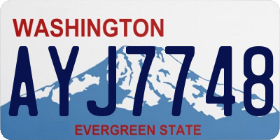 WA license plate AYJ7748