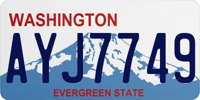 WA license plate AYJ7749