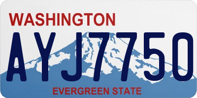 WA license plate AYJ7750