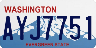WA license plate AYJ7751