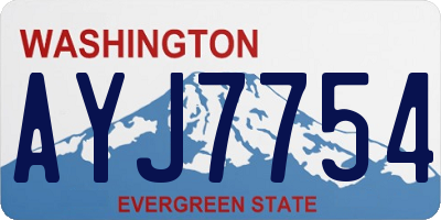 WA license plate AYJ7754