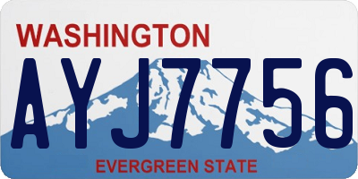 WA license plate AYJ7756