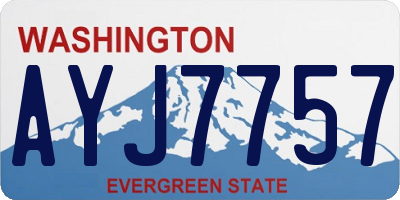 WA license plate AYJ7757