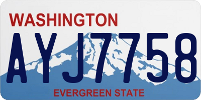 WA license plate AYJ7758