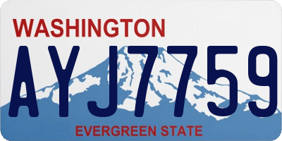 WA license plate AYJ7759