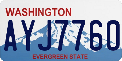 WA license plate AYJ7760