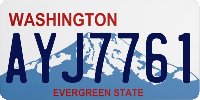 WA license plate AYJ7761