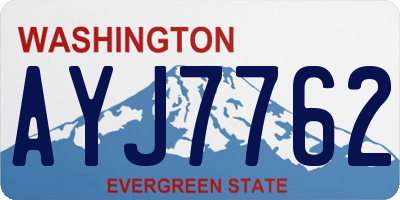WA license plate AYJ7762