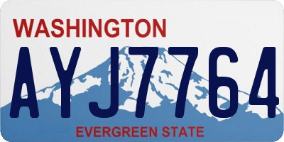 WA license plate AYJ7764