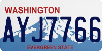 WA license plate AYJ7766
