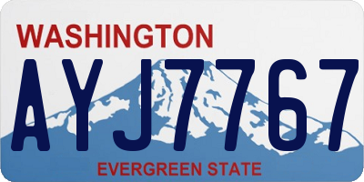 WA license plate AYJ7767