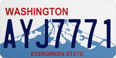 WA license plate AYJ7771