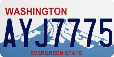 WA license plate AYJ7775