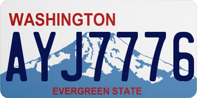 WA license plate AYJ7776