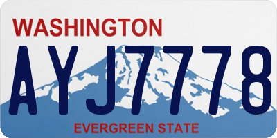 WA license plate AYJ7778