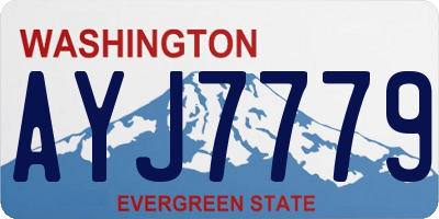WA license plate AYJ7779