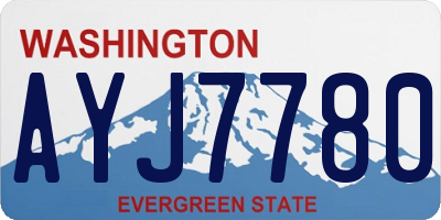 WA license plate AYJ7780