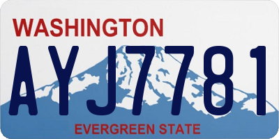 WA license plate AYJ7781
