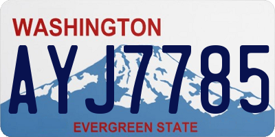 WA license plate AYJ7785