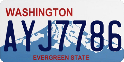 WA license plate AYJ7786