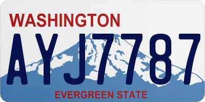 WA license plate AYJ7787