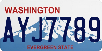 WA license plate AYJ7789