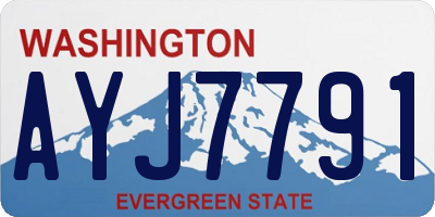 WA license plate AYJ7791
