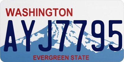 WA license plate AYJ7795