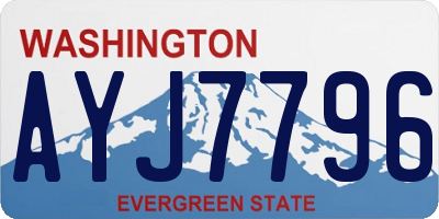 WA license plate AYJ7796