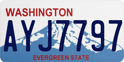 WA license plate AYJ7797