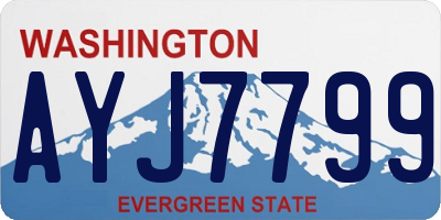 WA license plate AYJ7799