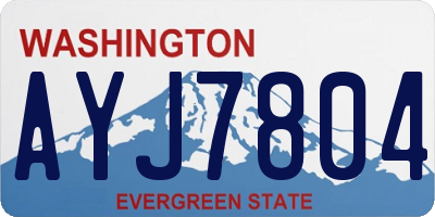 WA license plate AYJ7804