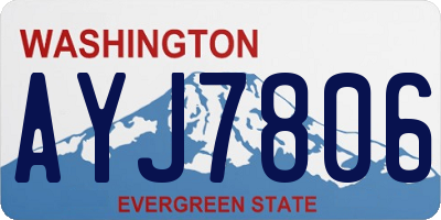 WA license plate AYJ7806